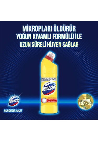 Domestos Yoğun Kıvamlı Çamaşır Suyu Limon Ferahlığı 6 x 750 ML