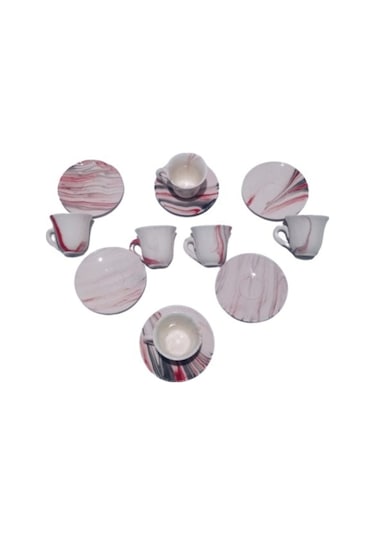 Seramik Ebruli Fincan Takımı 6'lı