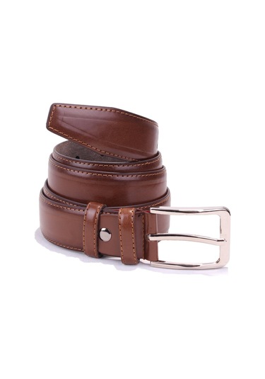 Dagoster DMK26-301 Taba 3.5 CM Suni Deri Erkek Kemer Taba