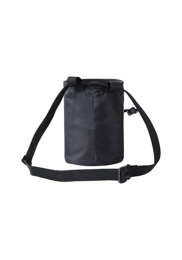 Vkemall Kaya Tırmanma Ve Kamp İçin Anti Kayma Kuru Eller Toz Çantası, Bel Bağlı Poliester Torba + Toz Fırça Siyah