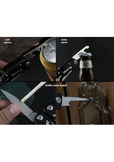 Black Paslanmaz Çelik Çok Alet Pense Açık Kombinasyon Bıçak