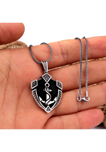 Deniz Çapası Model 925 Ayar Gümüş Kolye