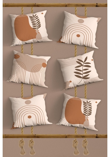 Belle Benoit Baskılı Dekoratif 6'lı Koltuk Kırlent Kılıfı Desen18