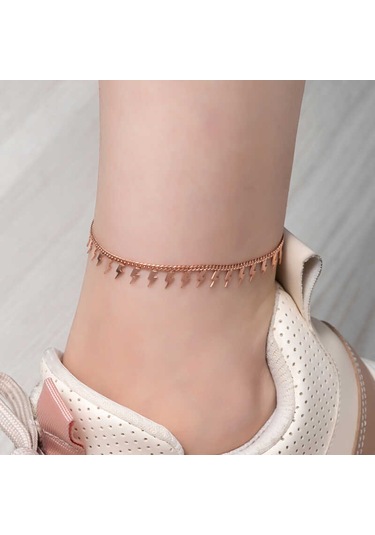 925 Ayar Gümüş Rose Şimşek Halhal Çok Renkli