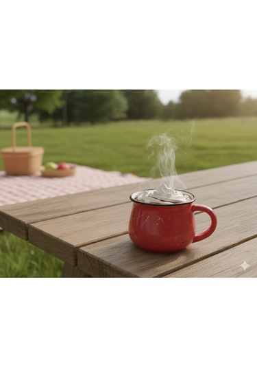 Seramik Kupa Bardak Simli Desenli Renkli 150 Cc Kırmızı