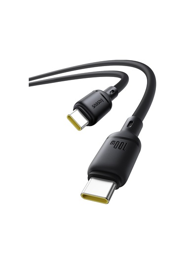 Baseus İpek Serisi 1m 100w Usb-c / Tip-c Tip-c Hızlı Şarj Kablosu Siyah