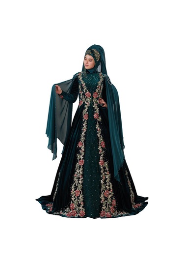 Ceyyiz Tesettür Modeli Bindallı Kına Elbisesi Ecrin
