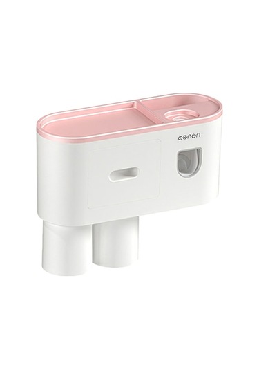 Mengni Banyo Duvara Monte Diş Fırçası Tutucu Pembe Pembe