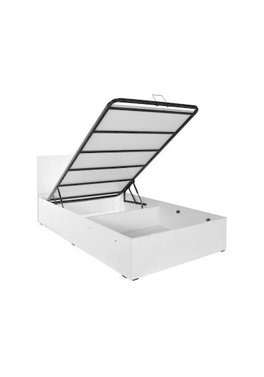 Tek Kişilik Bazalı Karyola-lake Beyaz 127x90x207 Cm Gxyxd