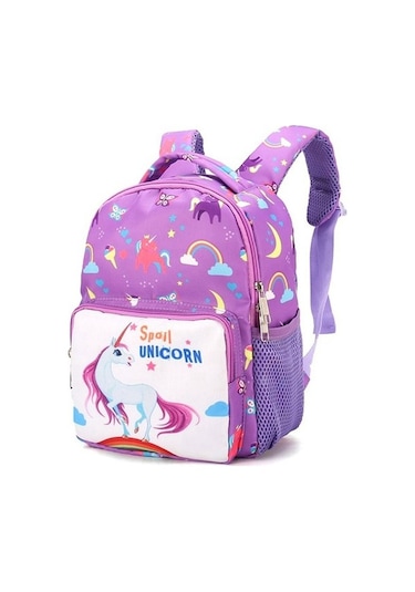 Three Beans Okula Dönüş Çocuklar Anaokulu Sırt Çantası Çocuk Erkek Kız Karikatür Unicorn Sırt Çantası Okul Kitap Çanta Mor 57ıjaz Mor