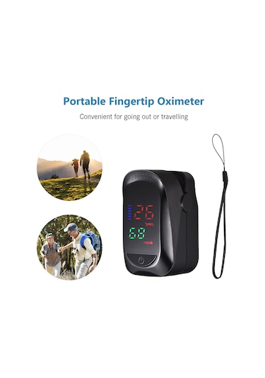 Qingmipy Portatif Parmak İçi Oksimetre, Spo2 Ve Nabız Ölçer, Çift Yönlü Ekran, 8sn Otomatik Kapatma, Askı İpili Pil Yok