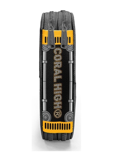 Coral High Erkek Çocuk Organizer Kalemlik/kalem Çantası - Siyah Sarı Robot Siyah - Sarı