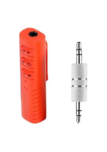Fortunelane Kablosuz Bluetooth 3.5mm Araç Hoparlörü - Kırmızı Müzik Alıcısı