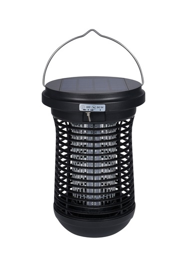 Xindoker Lt807s Güneş Enerjili Elektrikli Mus Lamba - Dış Mekan Su Geçirmez, 1500v Ağ, 2500mah Pil, Beyaz Led Aydınlatma + Mor Işık Kovucu, Bahçe/çiftlik Uygun Siyah