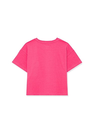 Mavi - Mavi Logo Baskılı Pembe Crop Tişört 7610181-71111 Pembe