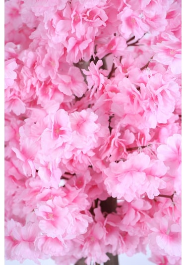 Alçı Saksıda Yapay Bahar Dalı Ağacı 105 Cm Pembe Ypcck