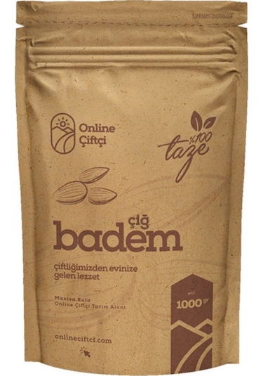 Online Çiftçi Çiğ Yerli Badem 1 KG