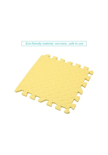 Teltree Bebekler İçin Kaymaz Eva Köpük Yer Matı - 12 Parça Renkli Oyuncak Ve Egzersiz Alanı 30x30cm Sarı