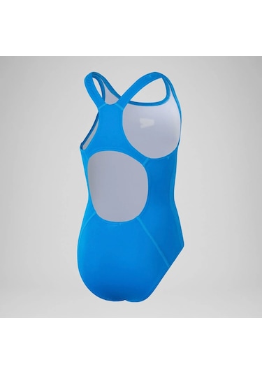 Speedo Eco Endurance+ Essentials Medalist Kadın Yüzücü Mayosu Mavi Mavi