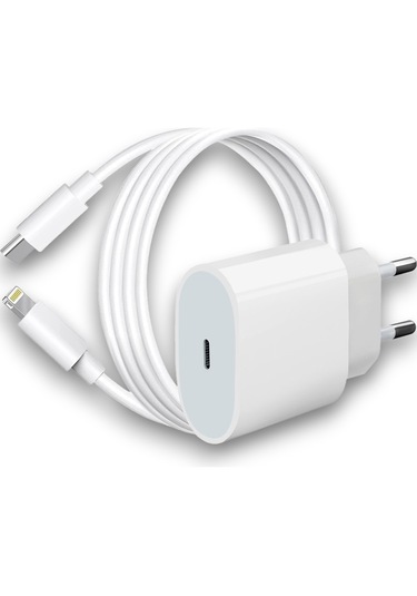 Usb C Güç Adaptörü + Lightning Şarj Kablosu Seti iPhone & İpad Uyumlu, Pd Hızlı Şarj, 1 Metre Kablo Iphone X