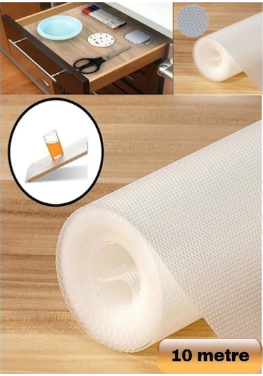 45 Cm X 10 Metre Kaymaz Dolap Içi Çekmece Raf Örtüsü Kaydırmaz Raf Örtüsü Çok Renkli