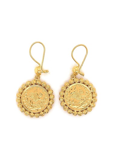 Zümrüt Sarraf 22 Ayar Altın Dorikalı Reşatl Bayan Küpe