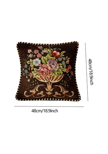 Suntek 48x48cm Makinede Yıkanabilir Dekoratif Yastık Kahve Kahve