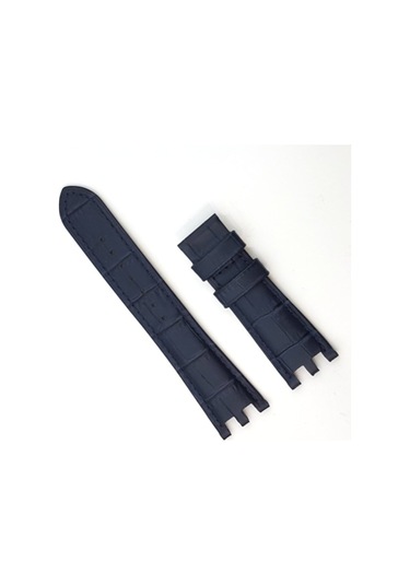 Versace Hakiki Deri Saat Kayşı Kordonu Lacivert  24 Mm