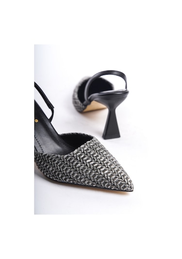 Garantili D449 Günlük Kadın Klasik Topuklu Ayakkabı Siyah