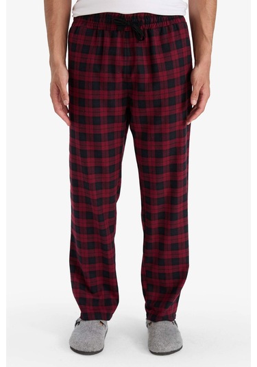 Defacto Regular Fit Cepli Uzun Kareli Pijama Altı F5217ax25wnnv147 Lacivert