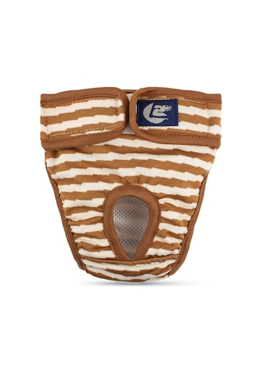 Pet Çizgili Fizyolojik Pantolon Köpek Adet Pantolonu, Boyut: S Kahverengi