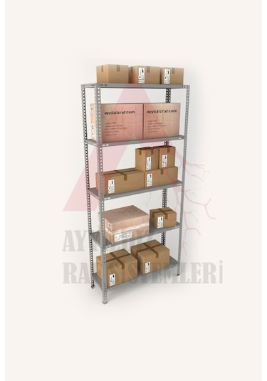43x93 5 Katlı Çelik Raf & Depo Rafı & Ardiye Rafı & İstif Rafı
