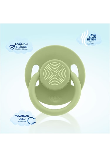 Wee Baby Cool Yuvarlak Uçlu Emzik No:2 Yeşil 6-18 Ay