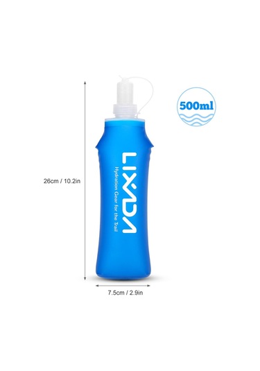 Lixada 500 Ml Açık Su İçme Şişesi Yumuşak Katlanır Şişe Bpa Ücretsiz Koşu Yürüyüş Bisiklet İçin, Seçenek: 1 Pc