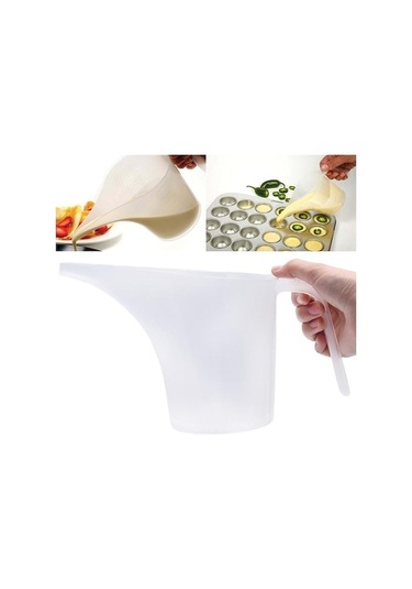 1000ml Ucu Ağız Plastik Ölçme Sürahisi Bardak Mezun Pişirme Mutfak Fırın Aracı Beyaz