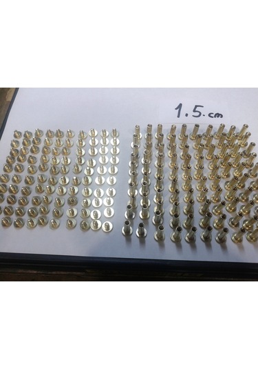 1.5 CM Dosya Klasör Menü Kartela Vidası Sarı 100 Adet