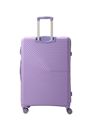Mçs Bavul Büyük Ve Kabin 2li Set Kırılmaz Silikon Valiz V374 Lila Lila