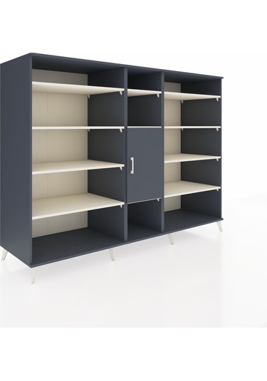 Kronos Dolap 12 Raflı Tek Kapaklı 220x59x163 Antrasit-antrasit/a Antrasit-antrasit/aytaşı