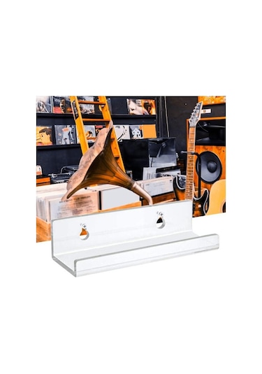 Şeffaf 1 Adet/6 Adet Şeffaf Akrilik Vinil Kayıt Rafı Duvara Monte Şık Müzik Albümü Ekran Yüzer Raflar Kayıt Tutucu 6pcs