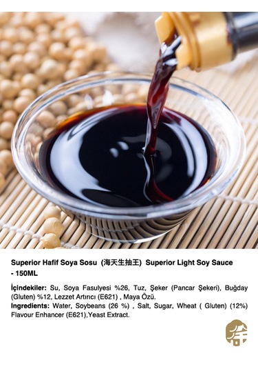 Haday Superior Açık Renkli Soya Sosu Superior Light Soy Sauce 150 ML