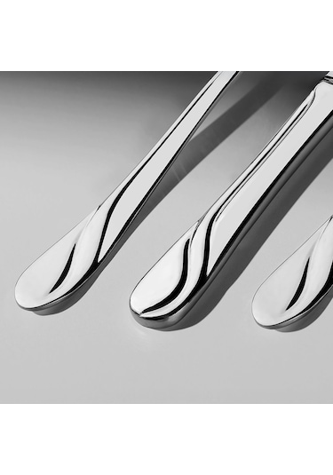 Nehir Safir Sade 12 Kişilik 84 Parça Deri Kutulu Çatal Kaşık Bıçak Takımı