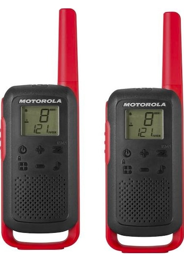 Motorola TLKR-T62 Pmr 2'li El Telsizi Kırmızı