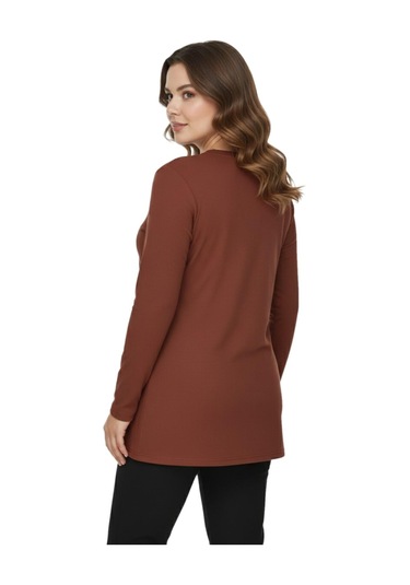 Nazal Kadın Önü Nakışlı Bluz Bgl-st05091 Taba