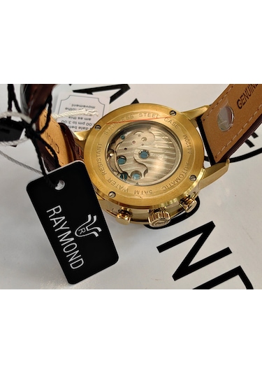 Raymond Star Pilsiz Otomatik Erkek Kol Saati Altın