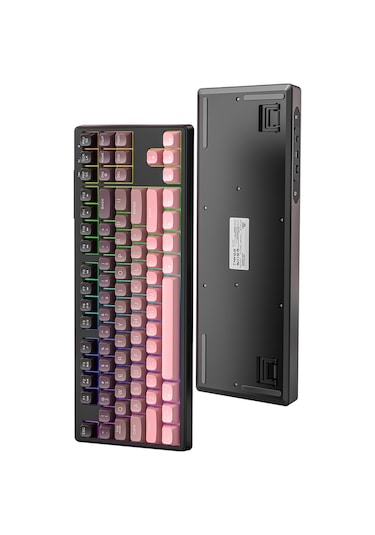 M87 2.4g Bt5.0 Çift Bağlantılı Tft Led Ekranlı Rainbow Gaming Oyuncu Klavye