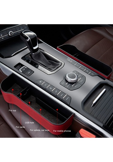 Ximistore9 Otomobil Koltuğu Organizatörü: Pu Deri, Usb Delikli, Geniş Depolama, Kolay Kurulum, Çok Yönlü Bölmeli, Bej Renk