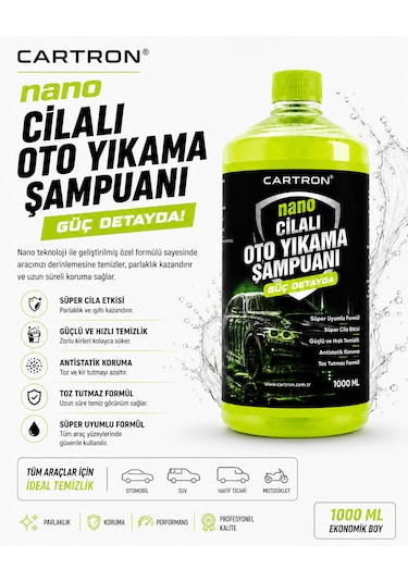 Cartron Nano Cilalı Oto Yıkama Şampuanı 1000ml