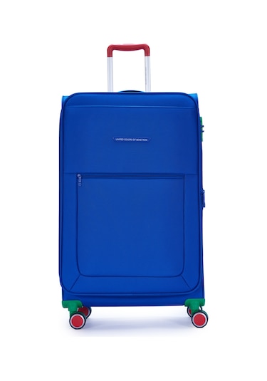 Benetton Büyük Boy Kumaş Valiz Saks Mavi Bnt2800