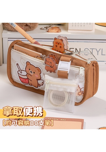 Aurora Mor Tavşan Büyük Kapasiteli Kalemçantasıöğrenci Sevimli Kır Tasiye Çantası Mor