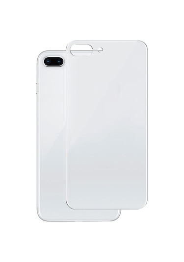 Bufalo iPhone 7 Plus/8 Plus Kavisli 4D ARKA GÖVDE Cam Ekran Koruyucu Beyaz